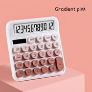 Solar Calculator,High Color Dopamine Display,12 Bit LCD Screen,Mechanical Keypad,Solar Powered,Portable and Practical Design,Home School Office Use,Lightweight and Compact